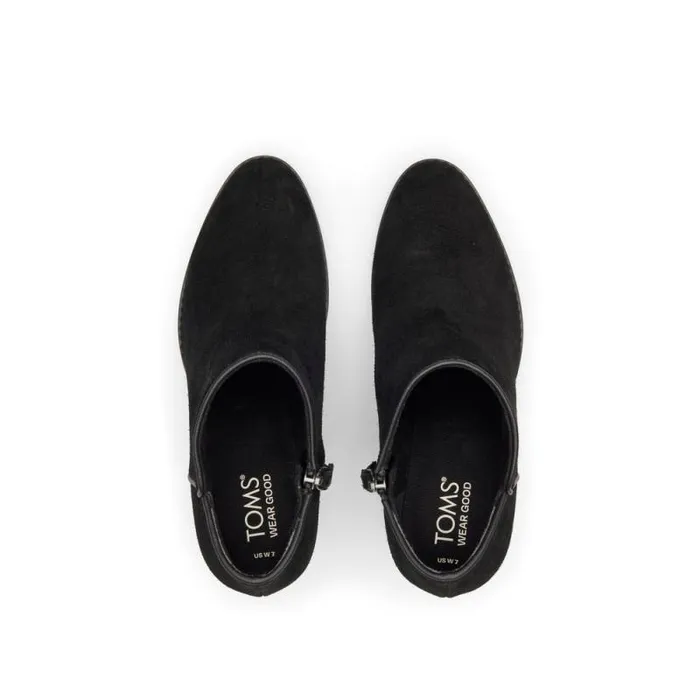 Toms Boots and Booties Hadley Heeled Boot Black Suede 8211 Women Toms Boots and Booties Hadley Heeled Boot Black Suede 8211 Women