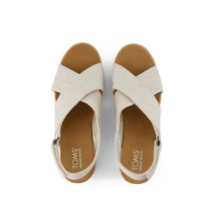 Toms Heels and Wedges Diana Crossover Wedge Sandal Natural 8211 Women Toms Heels and Wedges Diana Crossover Wedge Sandal Natural 8211 Women