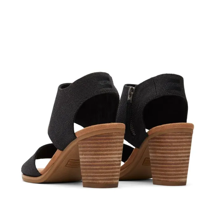 Toms Heels and Wedges Majorca Cutout Heeled Sandal Black 8211 Women Toms Heels and Wedges Majorca Cutout Heeled Sandal Black 8211 Women