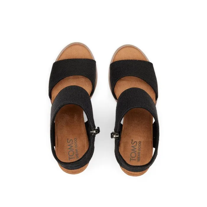 Toms Heels and Wedges Majorca Cutout Heeled Sandal Black 8211 Women Toms Heels and Wedges Majorca Cutout Heeled Sandal Black 8211 Women