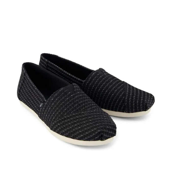 Toms TOMS Classics Alpargata Cloudbound Black Waffle Knit 8211 Women Toms TOMS Classics Alpargata Cloudbound Black Waffle Knit 8211 Women