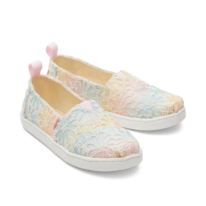 Toms TOMS Classics Alpargata Kids Shoe Floral Lace Ombre 8211 KidsWomen Toms TOMS Classics Alpargata Kids Shoe Floral Lace Ombre 8211 KidsWomen