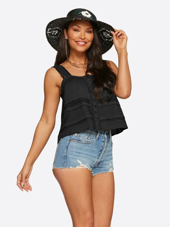 Tops Clothing Jessica Simpson Delilah Cami In Black