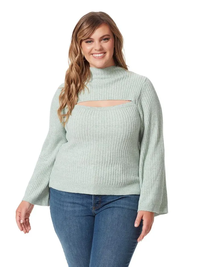 Tops Clothing Jessica Simpson Kaida Sweater In Vineyard Green