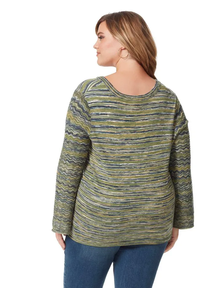 Tops Clothing Jessica Simpson Marietta Top In Navy Multi Stripe