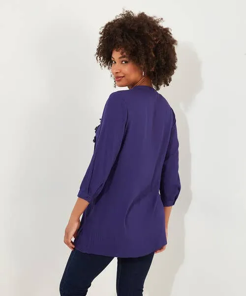 Tops Tunics and Blouses Joebrowns Apparel Lovely Lace Trim Blouse Deep Purple Tops Tunics and Blouses Joebrowns Apparel Lovely Lace Trim Blouse Deep Purple