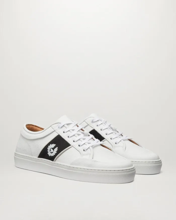 Trainers Men Belstaff Phoenix Low Top Sneakers White Trainers Men Belstaff Phoenix Low Top Sneakers White