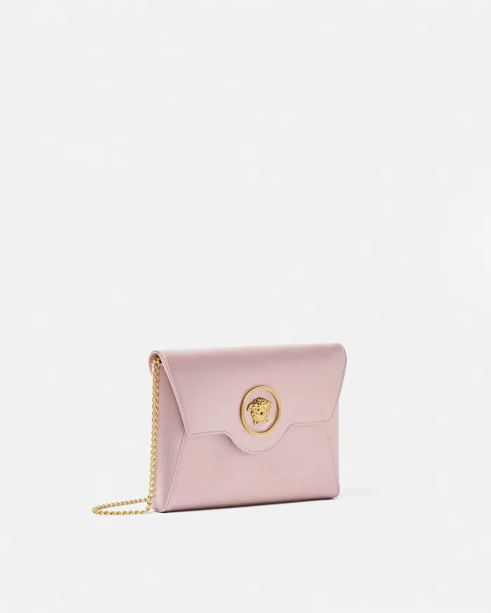Versace Shoulder and Crossbody Women La Medusa Envelope Clutch Light Pink