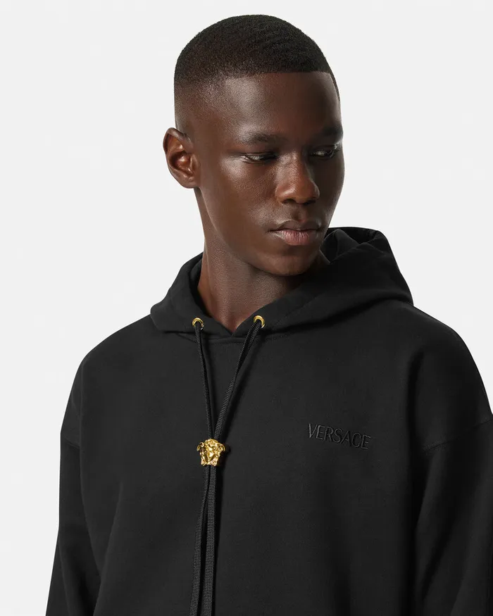 Versace Sweatshirts Men La Medusa Hoodie Black