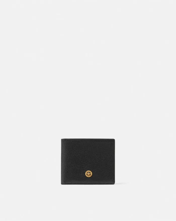 Versace Wallets Men Medusa Biggie Bifold Wallet Blackgold