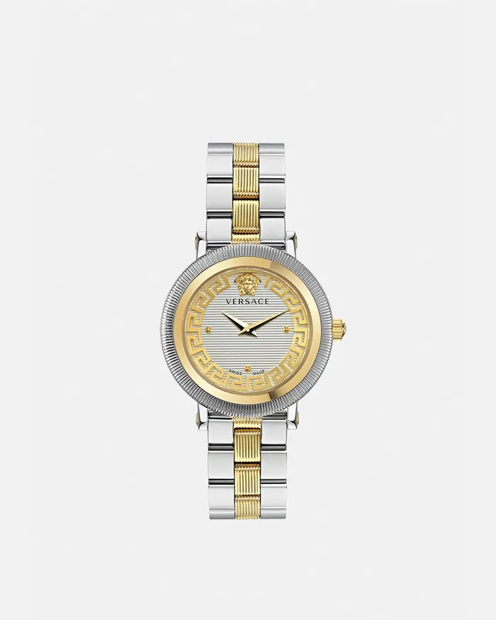 Versace Watches Women Greca Flourish Watch Silvergold