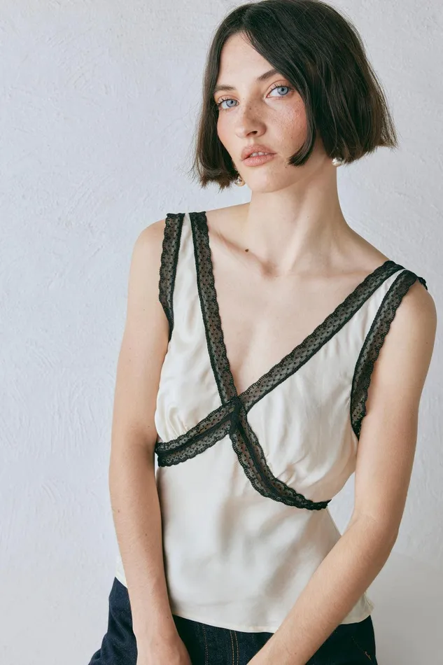 VRG GRL Andi Top Cream Women Sleeveless