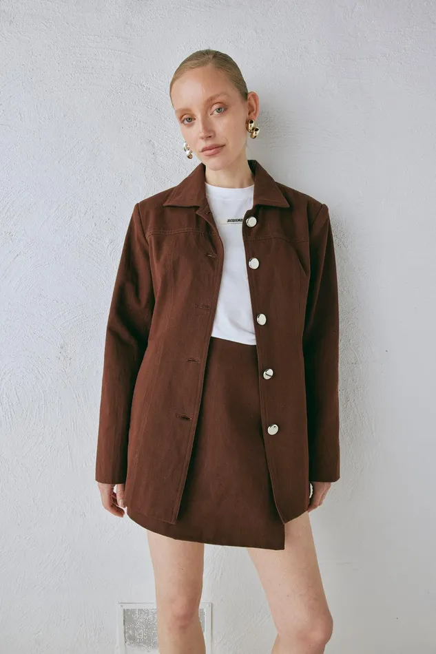 VRG GRL Esti Jacket Chocolate Women Sets VRG GRL Esti Jacket Chocolate Women Sets
