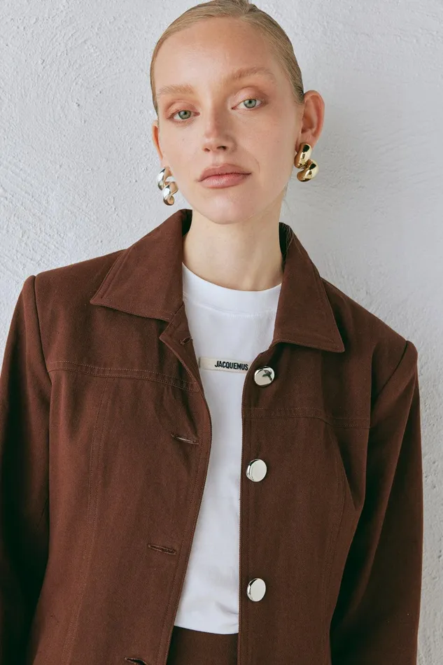 VRG GRL Esti Jacket Chocolate Women Sets VRG GRL Esti Jacket Chocolate Women Sets