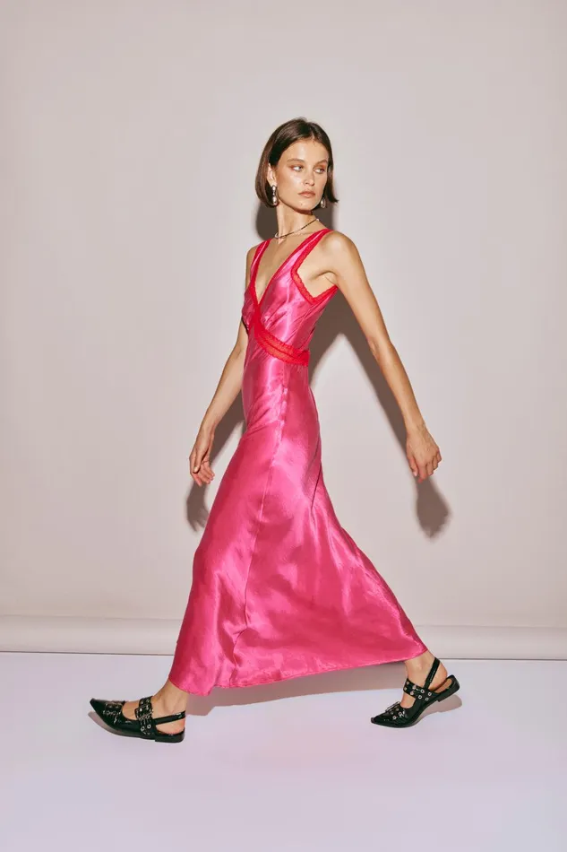 VRG GRL Meet Me On The Dance Floor Bias Cut Maxi Dress Fuchsia Women MidiMaxi Dresses VRG GRL Meet Me On The Dance Floor Bias Cut Maxi Dress Fuchsia Women MidiMaxi Dresses