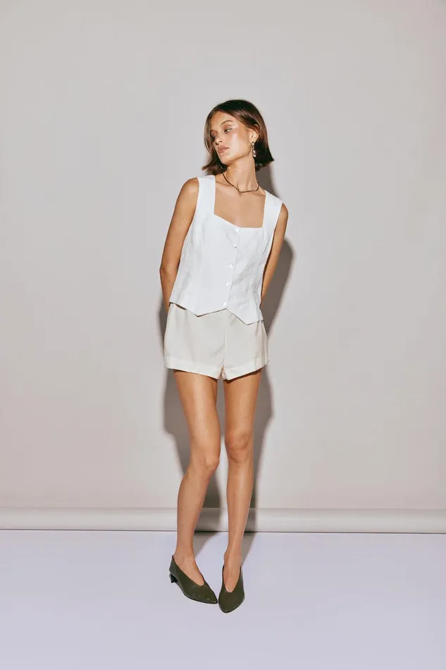 VRG GRL Mimi Top White Women Vests VRG GRL Mimi Top White Women Vests