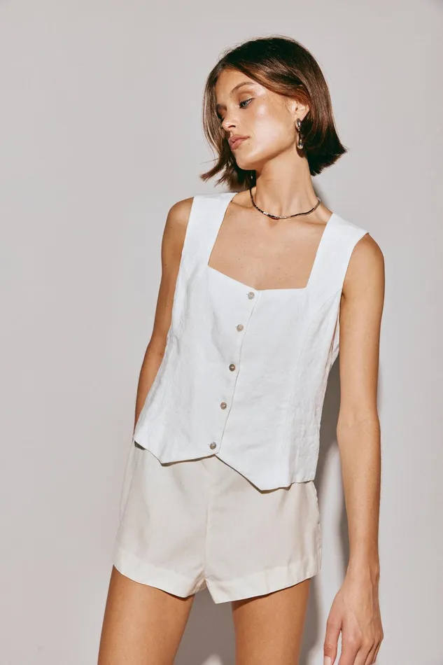VRG GRL Mimi Top White Women Vests VRG GRL Mimi Top White Women Vests