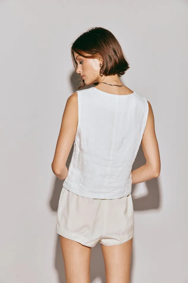VRG GRL Mimi Top White Women Vests VRG GRL Mimi Top White Women Vests