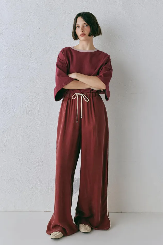 VRG GRL Moonscapes Pants Wine Women Pants