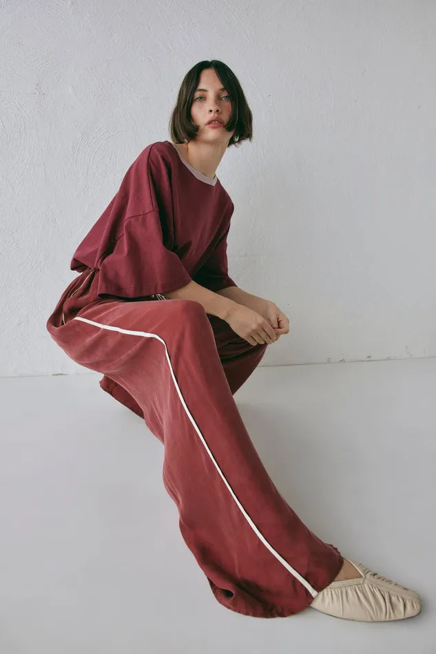 VRG GRL Moonscapes Pants Wine Women Pants