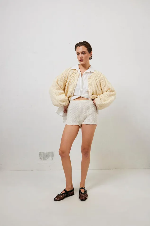 VRG GRL Riley Knit Cardigan Cream Women Cardigans VRG GRL Riley Knit Cardigan Cream Women Cardigans