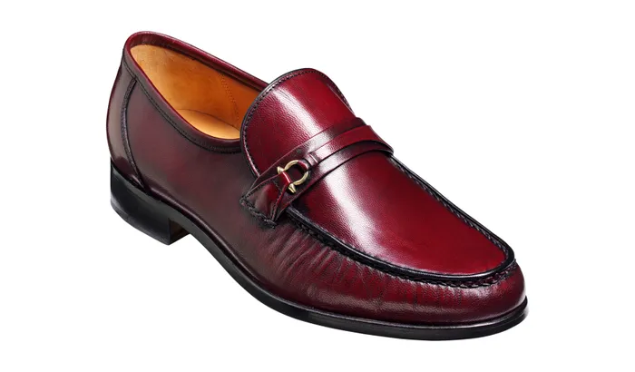 Wade 8211 Burgundy Kid Men Barker Shoes Mens Loafers