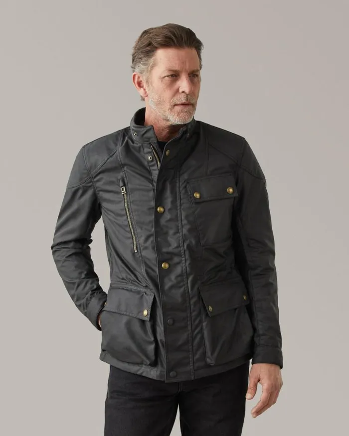 Waxed Jackets Men Belstaff Waymaster Motorcycle Waxed Cotton Jacket Black Waxed Jackets Men Belstaff Waymaster Motorcycle Waxed Cotton Jacket Black