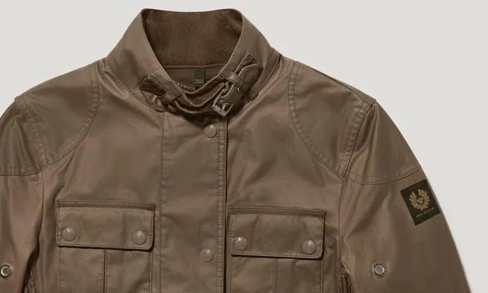 Waxed Jackets Women Belstaff Gangster Jacket Dark Pumice Waxed Jackets Women Belstaff Gangster Jacket Dark Pumice