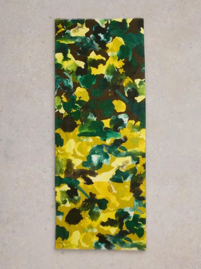 Women Abstract Floral Print Scarf Green Multi White Stuff Scarves Women Abstract Floral Print Scarf Green Multi White Stuff Scarves