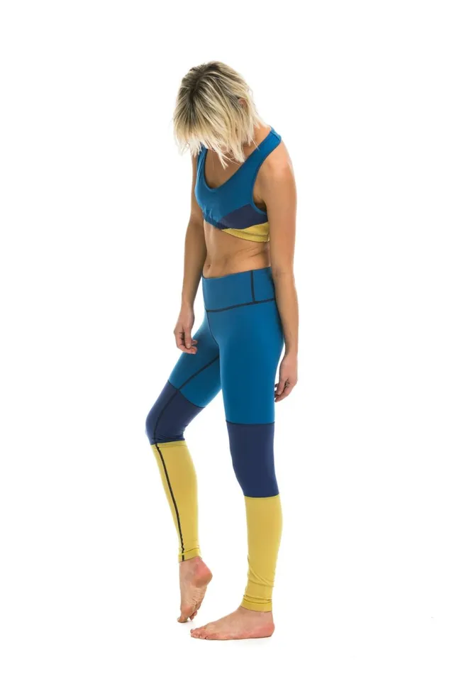 Women Activewear Aviator Nation SPRINTER FULL LENGTH LEGGINGS 8211 CARIBBEAN POSEIDON GOLD Women Activewear Aviator Nation SPRINTER FULL LENGTH LEGGINGS 8211 CARIBBEAN POSEIDON GOLD