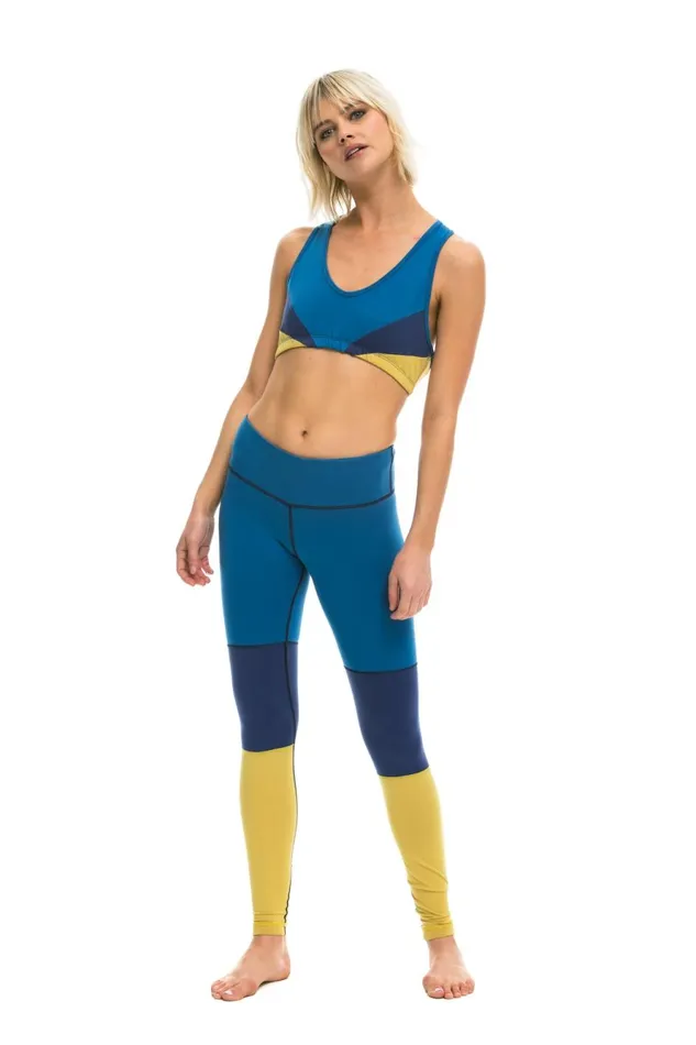 Women Activewear Aviator Nation SPRINTER FULL LENGTH LEGGINGS 8211 CARIBBEAN POSEIDON GOLD Women Activewear Aviator Nation SPRINTER FULL LENGTH LEGGINGS 8211 CARIBBEAN POSEIDON GOLD