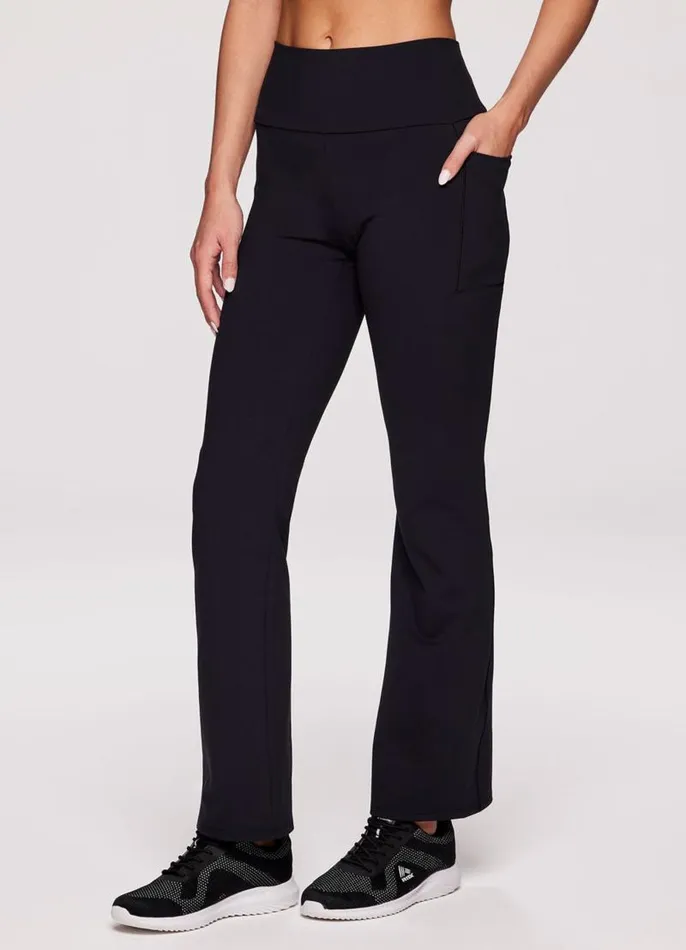 Women Alexa Ultra Hold Bootcut Pant Black RBX Active Leggings