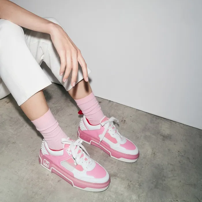 Women Astroloubi Sneakers 8211 Calf Leather And Nappa Leather 8211 Calipso Christian Louboutin Sneakers Women Astroloubi Sneakers 8211 Calf Leather And Nappa Leather 8211 Calipso Christian Louboutin Sneakers