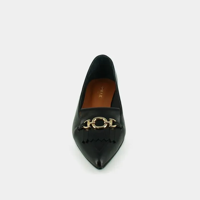 Women Ballet Flats With Gold Bits Black JONAK Ballet Flats