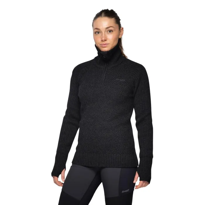 Women Bergans Of Norway Jumpers And Long Sleeves Ulriken Jumper Black