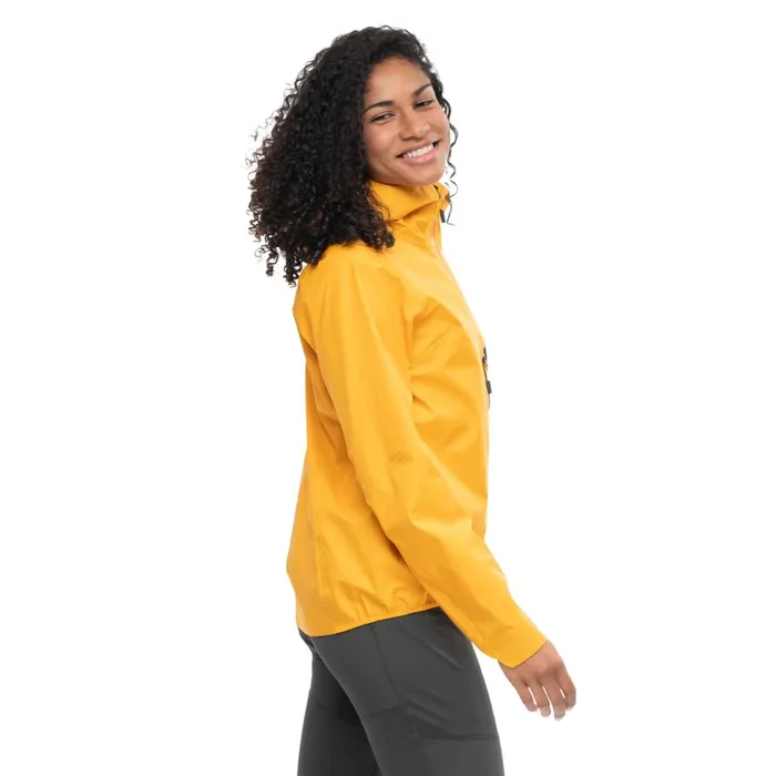 Women Bergans Of Norway Shell Jackets Y Lightline Air 3l Shell Jacket Mango Yellow Dark Shadow Grey