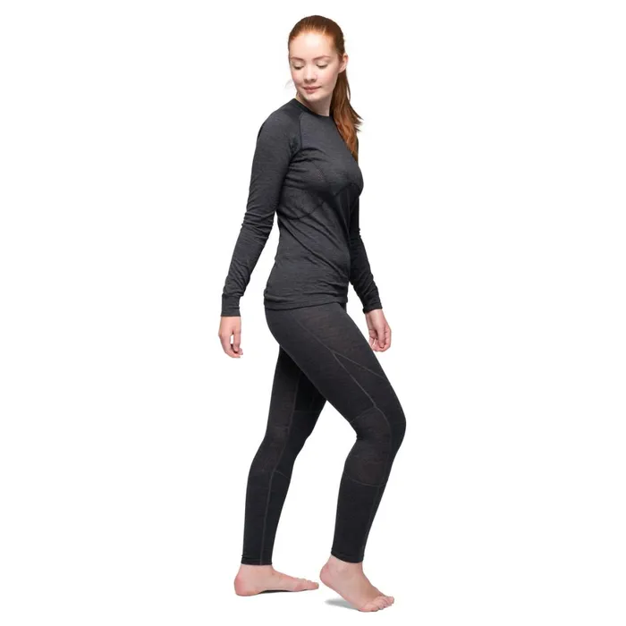Women Bergans Of Norway Wool Longsleeved Shirts InnerPure W Long Sleeve Solid Charcoal