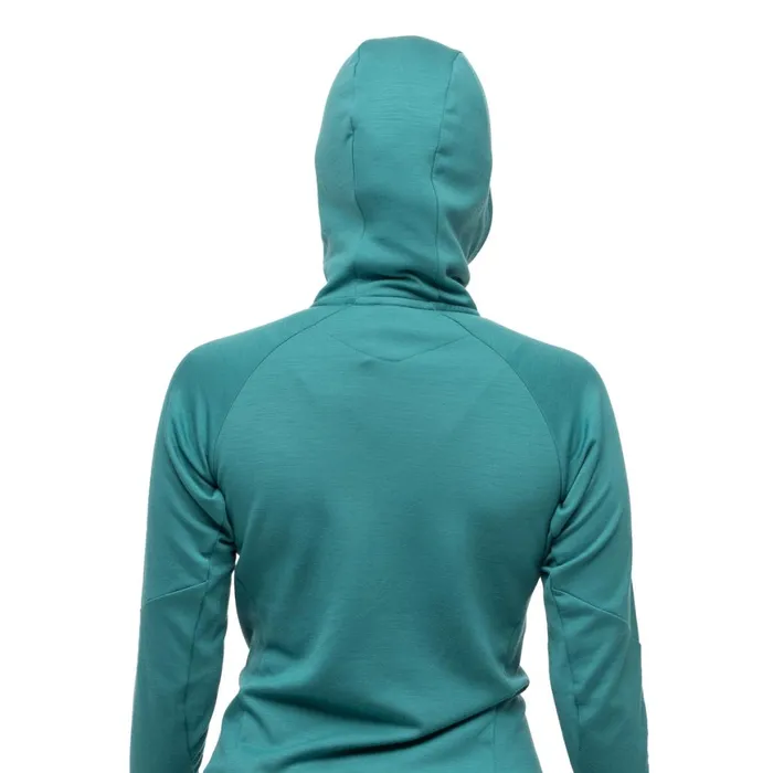 Women Bergans Of Norway Wool Tind Merino Hood Jacket Malachite Green