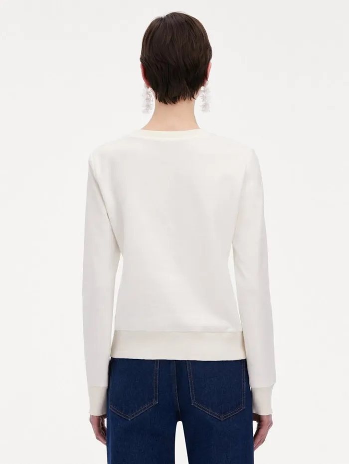 Women Blouses and Knits Oscar De La Renta Chrysanthemum Jersey Pullover Yellow Ivory Women Blouses and Knits Oscar De La Renta Chrysanthemum Jersey Pullover Yellow Ivory