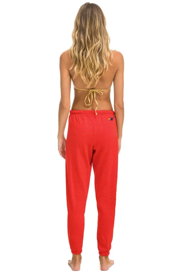 Women Bottoms Aviator Nation AVIATOR NATION SWEATPANTS 8211 RED Women Bottoms Aviator Nation AVIATOR NATION SWEATPANTS 8211 RED