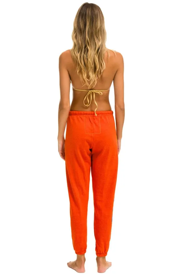 Women Bottoms Aviator Nation RIDE LOGO SWEATPANTS 8211 ORANGE Women Bottoms Aviator Nation RIDE LOGO SWEATPANTS 8211 ORANGE