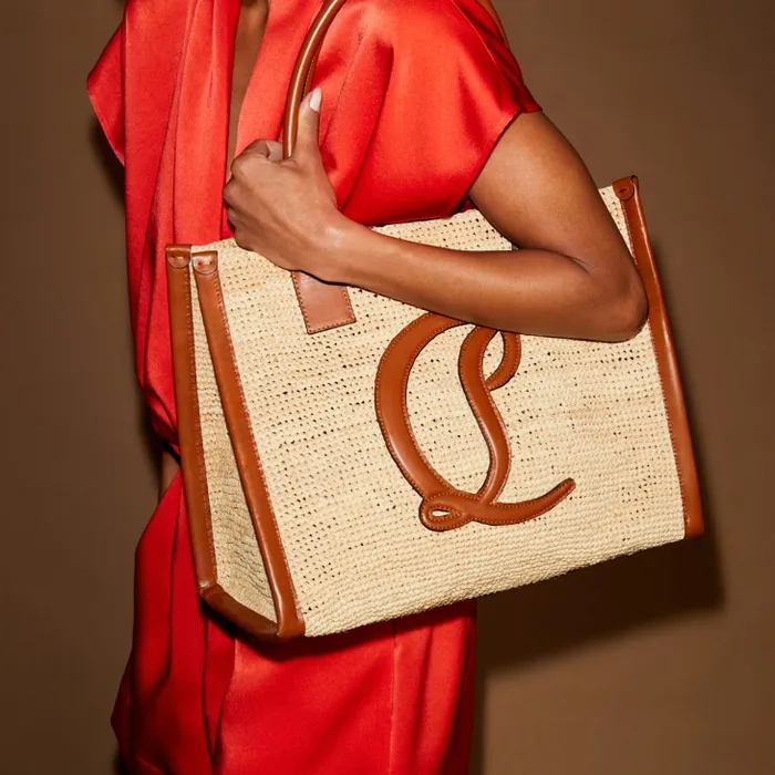 Women By My Side Large Tote Bag 8211 Raffia And Calf Leather 8211 Natural Christian Louboutin Totes Women By My Side Large Tote Bag 8211 Raffia And Calf Leather 8211 Natural Christian Louboutin Totes