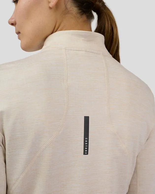 Women Castore Tops WoFlow Training Fleece Zip Top 8211 Beige