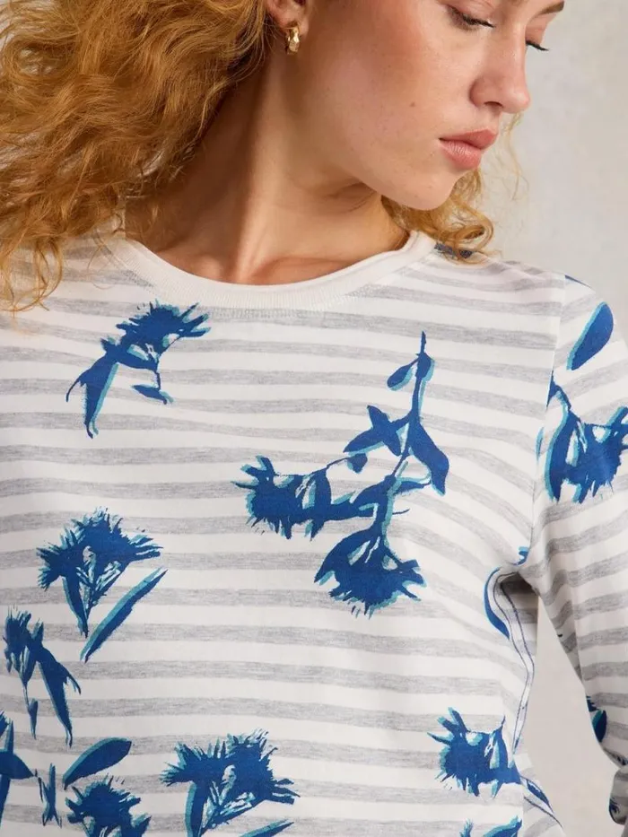 Women CLARA CREW NECK TSHIRT Natural Multi White Stuff Tops and Tees Women CLARA CREW NECK TSHIRT Natural Multi White Stuff Tops and Tees