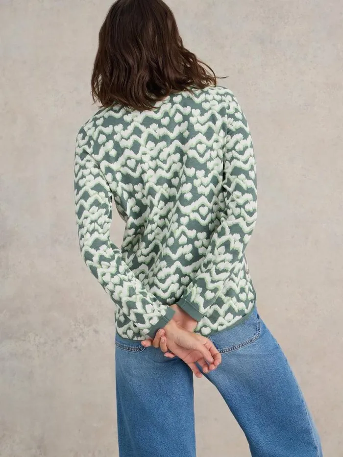 Women CLARA LONG SLEEVE TEE Teal Print White Stuff Tops and Tees Women CLARA LONG SLEEVE TEE Teal Print White Stuff Tops and Tees