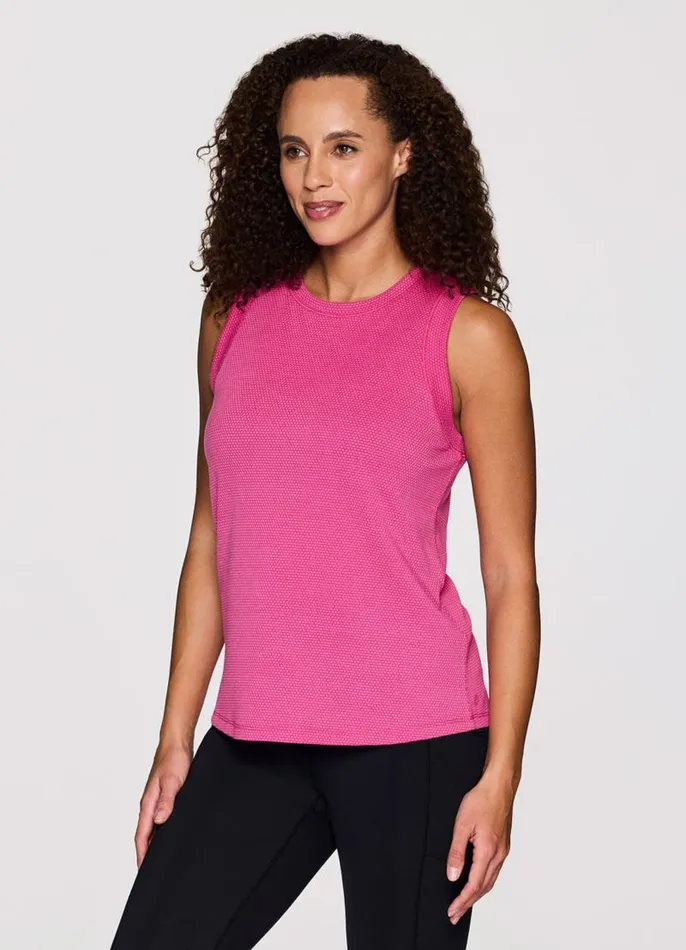 Women Coastal Days Bubble Tank Pink RBX Active Tanks
