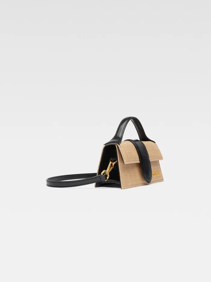 Women Crossbody and Handbags JACQUEMUS The Bambino Ivoryblack Women Crossbody and Handbags JACQUEMUS The Bambino Ivoryblack