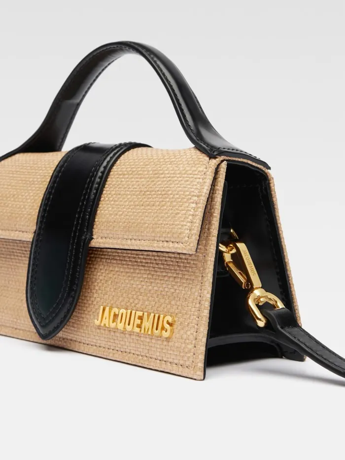 Women Crossbody and Handbags JACQUEMUS The Bambino Ivoryblack Women Crossbody and Handbags JACQUEMUS The Bambino Ivoryblack