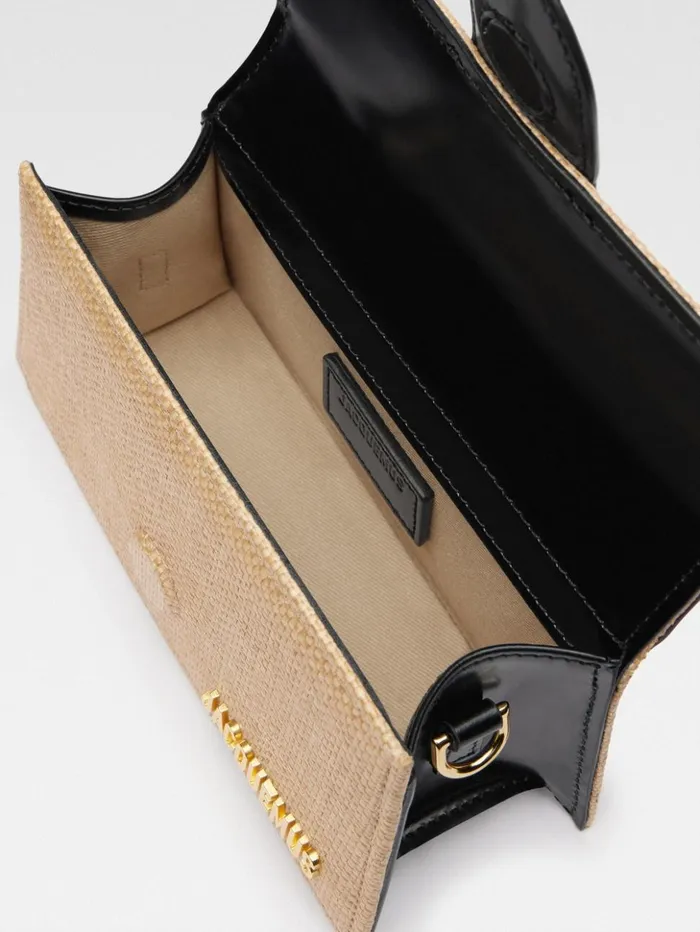 Women Crossbody and Handbags JACQUEMUS The Bambino Ivoryblack Women Crossbody and Handbags JACQUEMUS The Bambino Ivoryblack