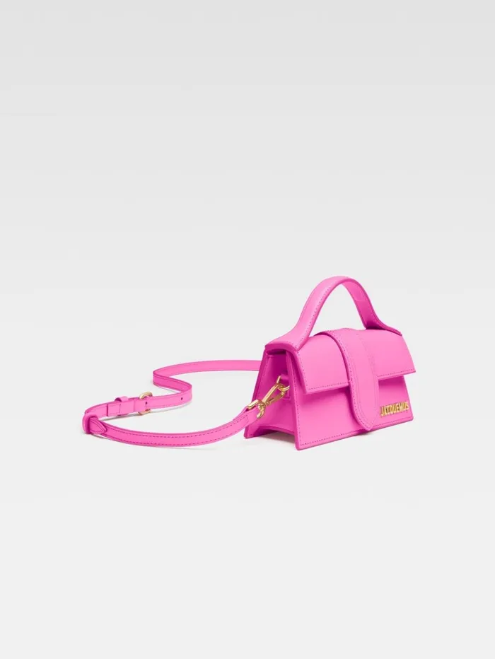Women Crossbody and Handbags JACQUEMUS The Bambino Neon Pink Women Crossbody and Handbags JACQUEMUS The Bambino Neon Pink